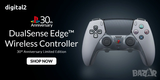 Безжичен контролер DualSense - 30th Anniversary, Limited Edition Нов, снимка 5 - PlayStation конзоли - 53634085