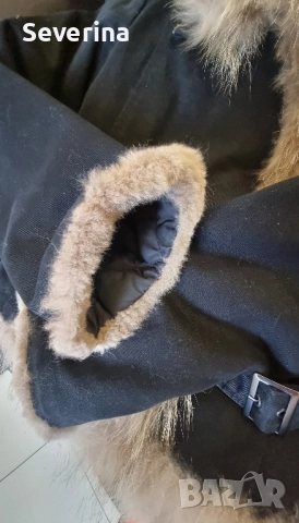 LALTRAMODA* Късо яке с естествен косъм , снимка 8 - Якета - 52431394