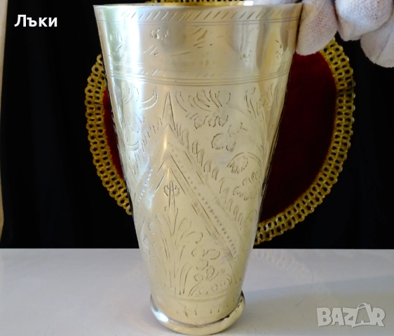 Старинна бронзова чаша за мътеница,халба 1 л. , снимка 6 - Антикварни и старинни предмети - 51570906