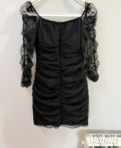 Черна елегантна рокля, снимка 3 - Рокли - 14240846