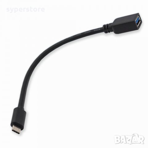 Кабел USB Type C към USB3.0 OTG VCom SS001169 Черен, 0.20m USB3.1 Type C to USB3.0 M/F