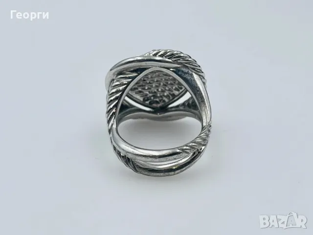 David Yurman оригинален пръстен с диаманти, снимка 3 - Пръстени - 50262916