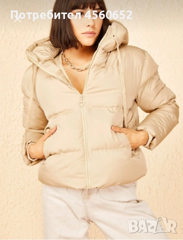 Зимно яке бежово