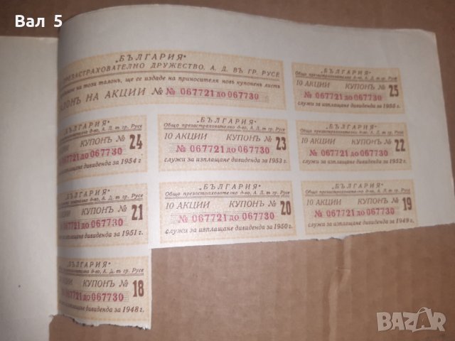 Акция Застрахователно дружество БЪЛГАРИЯ - Русе 1931 г, снимка 3 - Колекции - 40192753