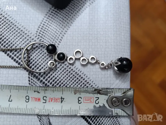 Красиво сребърно колие с естествени камъни , снимка 5 - Колиета, медальони, синджири - 50347527