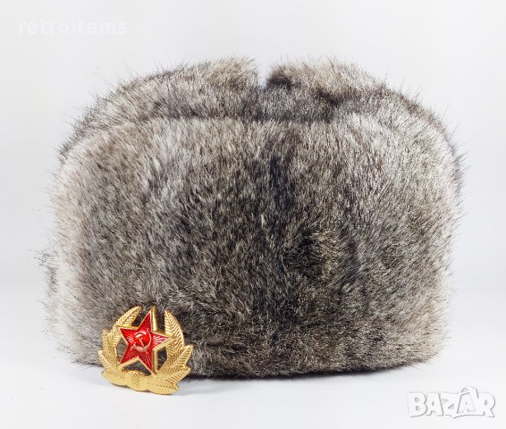 Руски шапки-ушанки от заешки естествен косъм.