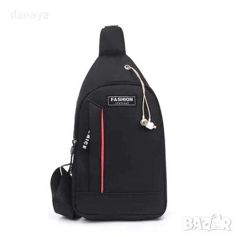 5852 Малка спортна чанта за през рамо мини раница с отвор за кабел, снимка 4 - Раници - 49944429