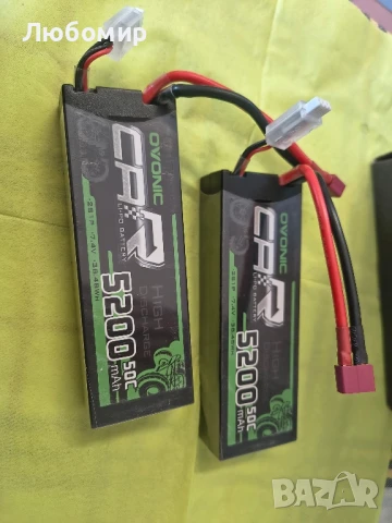 OVONIC 2s LiPo батерия 5200mAh 50C 7.4V LiPo батерия с твърд корпус и EC5 щепсел за 1/10 RC коли (2 , снимка 2 - Друга електроника - 50752718