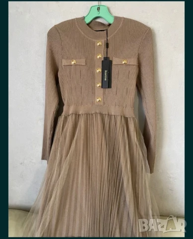 Дълга рокля с дантела, снимка 2 - Рокли - 50494660