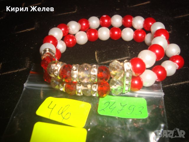 КРАСИВА ГРИВНА ПЕРЛИ КРИСТАЛИ 24793, снимка 3 - Гривни - 34339583