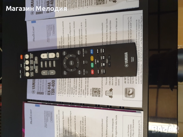 Ресийвър YAMAHA RX-V4A 5.1 Като нов. Дистанционно. Пълен комплект. WiFi и Bluetooth, снимка 12 - Ресийвъри, усилватели, смесителни пултове - 49003339