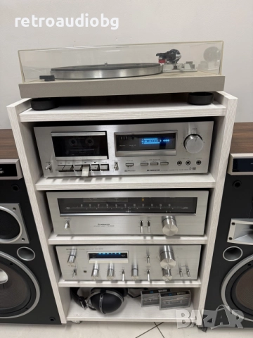 🔈Ретро аудио сет PIONEER синя серия - усилвател, тунер, дек, грамофон, тонколони и рак шкаф🔈, снимка 2 - Аудиосистеми - 56179816