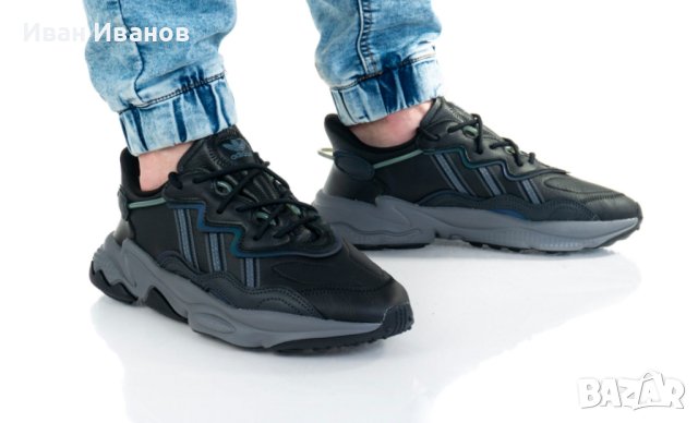 оригинални кожени маратонки ADIDAS OZWEEGO CORE BLACK номер 43 1/3, снимка 2 - Маратонки - 41497630