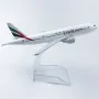 Бойнг 777 самолет модел макет Emirates метален Терминал 2 излитане полет, снимка 3