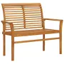 vidaXL Градинска пейка, 112 см, тик масив, снимка 1