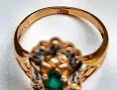 Руски златен пръстен с Брилианти 14 карата , снимка 14