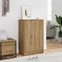 vidaXL Шкаф за обувки, дъб артизан, 60x35x92 см, инженерно дърво, снимка 2