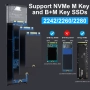 M.2 NVMe SSD кутия, 10Gbps, M.2 SSD към USB 3.1, 2 кабела, Windows7/8/10/11, Mac OS, Linux,, снимка 2