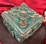 Ръчно декорирана кутия за бижута ръчна изработка, снимка 2