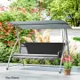 Комплект възглавници Outsunny за холивудска люлка 170 см, снимка 4