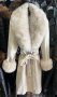 Палто от алпака кашмир вълна и естествен косъм яка от лисица, снимка 4