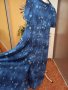 Синя копринена рокля НЕМАЧКАЕМА L, XL, снимка 4