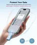 Флаш памет SUDEHO MFi 256GB, 3-в-1 USB-C стик за Apple и Android, син Сертифицирана MFi памет, Light, снимка 8