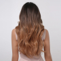 Омбре перука на път черна светло кафява, снимка 3