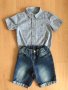 Benetton риза и дънки , снимка 1 - Детски комплекти - 41098025