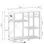 ПРОМОЦИЯ Многофункционална кухненска етажерка за съхранение с вграден контакт и usb порт 10CZSSW5S-W, снимка 4