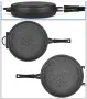 Нов Двоен Мултифункционален Тиган (Затворен) Tognana Premium Black – 30 см (10 в 1), снимка 2