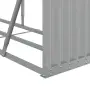 vidaXL Поставка за дърва, светлосив, 234x45x100см, поцинкована стомана, снимка 7