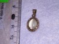 ВИНТИДЖ ВЕРСАЧЕ СРЕБЪРЕН МЕДАЛЬОН СРЕБРО 925 с ШЛИФОВАН КАМЪК КОТЕШКО ОКО 38602, снимка 12