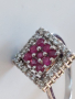 Дамски златен 18 к.пръстен с рубини и брилянти, снимка 16