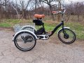 Нов Хибриден Електрически Велосипед Триколка 20 инча, 36v 360w 10.4 Ah, снимка 1 - Велосипеди - 39421539