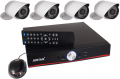 Пълен комплект JORTAN 4 броя AHD дигитални камери с висока резолюция + DVR + кабели и захранване, снимка 1 - Комплекти за видеонаблюдение - 36200320