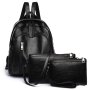 Дамска раница от висококачествена кожа с подарък малка чанта и портмоне, снимка 1 - Раници - 42542141