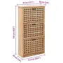 vidaXL Шкаф за съхранение на обувки, 55x20x104 cм, орехово дърво масив, снимка 7