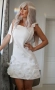 Дамска Бяла Къса Кукленска Рокля Код S127, снимка 1