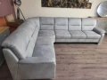 ПРОМОЦИЯ!!! Светло сив ъглов диван от плат PP-HS10002, снимка 6