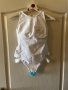 Ново с етикет хигиена лепенка луксозно парти елегантно официално бяло бандажно боди , снимка 9