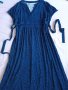 синя еластична рокля за бременна дама л/хл, снимка 1 - Дрехи за бременни - 42241240