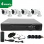 Комплект за видеонаблюдение с 4 HD камери и DVR, AHD, IR  , снимка 1 - Комплекти за видеонаблюдение - 39323906