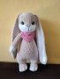 Плетено зайче-Топи , снимка 1 - Плюшени играчки - 41490333