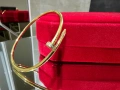 CARTIER Nail Juste un Clou Small Thin Gold Diamonds Гривна Пирон, снимка 2