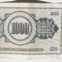 1000 динара 1981, снимка 2 - Нумизматика и бонистика - 44680153