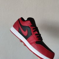 Nike Air Jordan 1 Low Reverse Bred Red Нови Мъжки Обувки Кецове Маратонки Размер 42 Номер Червени, снимка 4 - Маратонки - 39343854