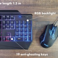 Геймърска клавиатура SCHWAIGER Gaming Tastatur GT108, RGB подсветка, снимка 8 - Клавиатури и мишки - 35948201