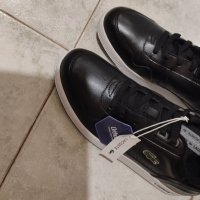 Нови мъжки обувки Lacoste ,естестествена кожа ,черни ,номер 45 ,подметка 28.5 см , снимка 8 - Спортни дрехи, екипи - 44203035