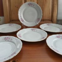 Стар български порцелан чинии плитки, снимка 4 - Антикварни и старинни предмети - 33962258